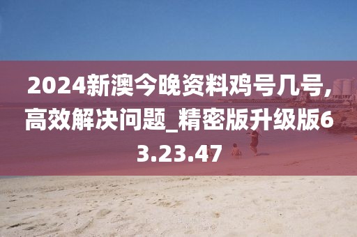 2024新澳今晚资料鸡号几号,高效解决问题_精密版升级版63.23.47