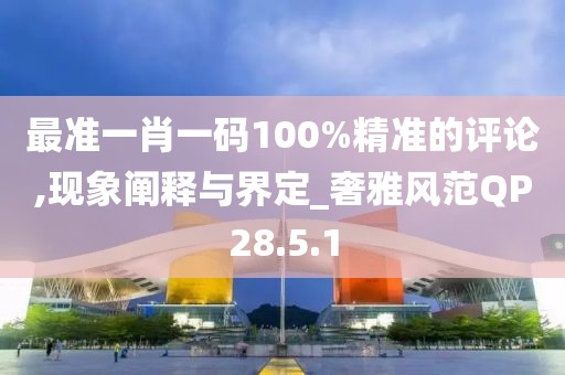 最准一肖一码100%精准的评论,现象阐释与界定_奢雅风范QP28.5.1